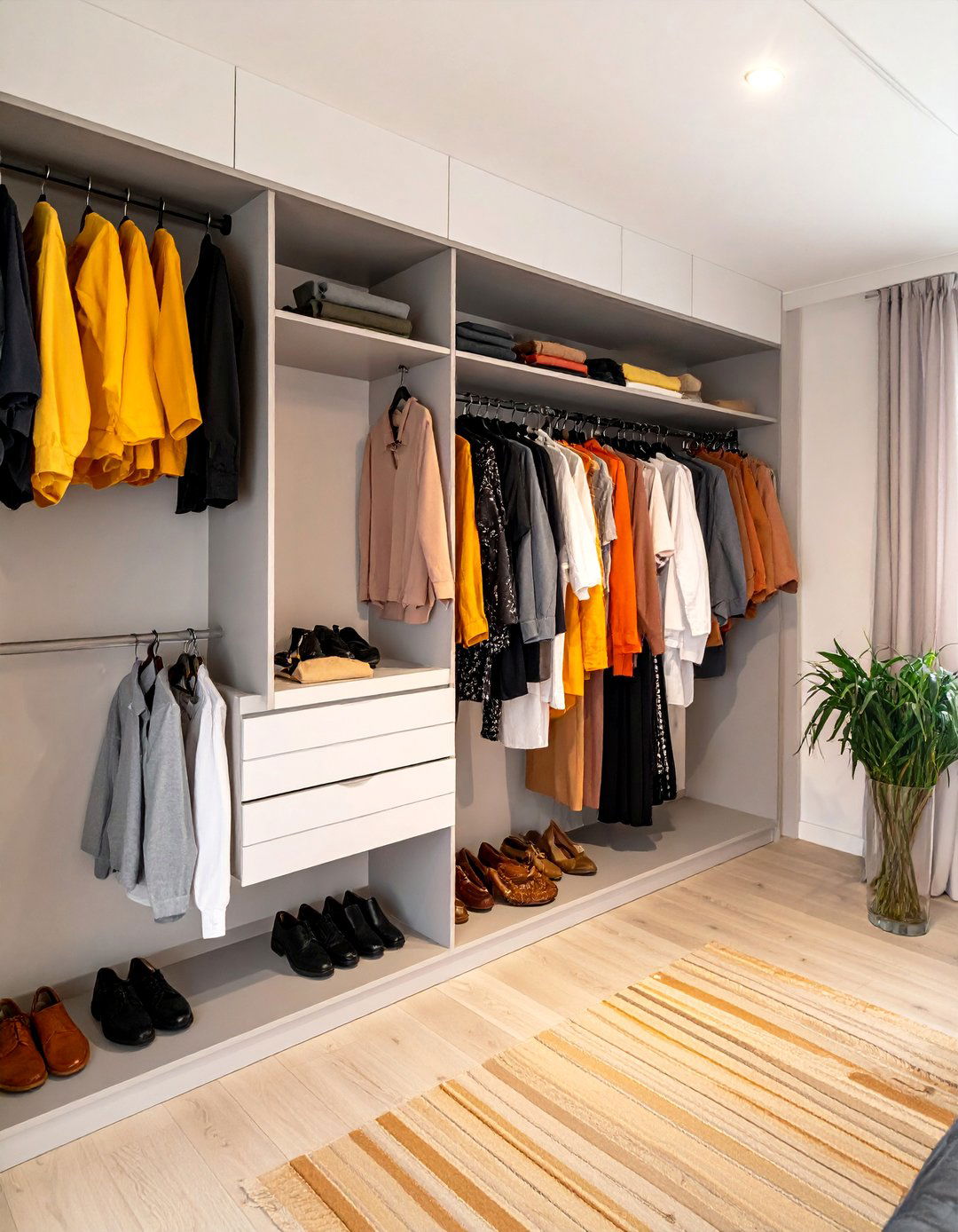 Compact Capsule Wardrobe - 30 Open Closet Ideas for a Modern Wardrobe