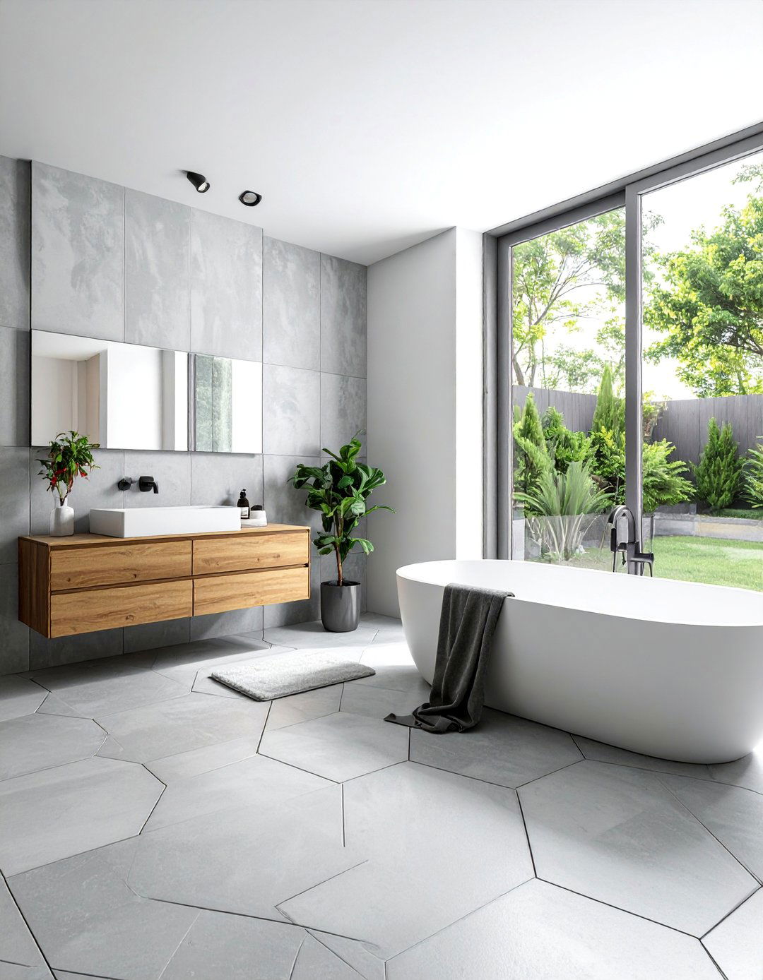 Concrete Bathroom Tiles - 30 Concrete Bathroom Ideas for a Modern Look
