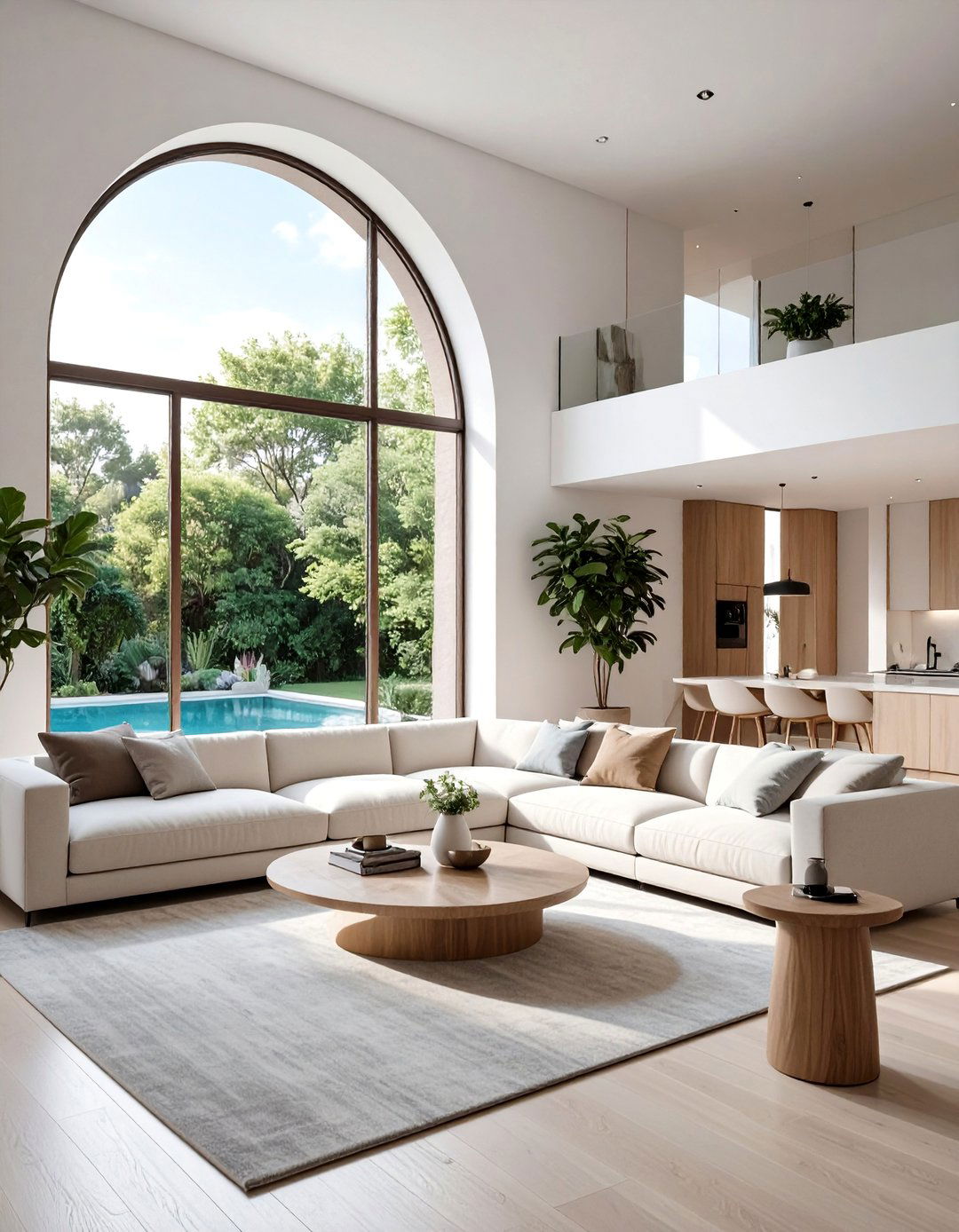 Contemporary Arch Windows for Open Plan Living - 30 Arch Window Design Ideas for Elegant Home Interiors