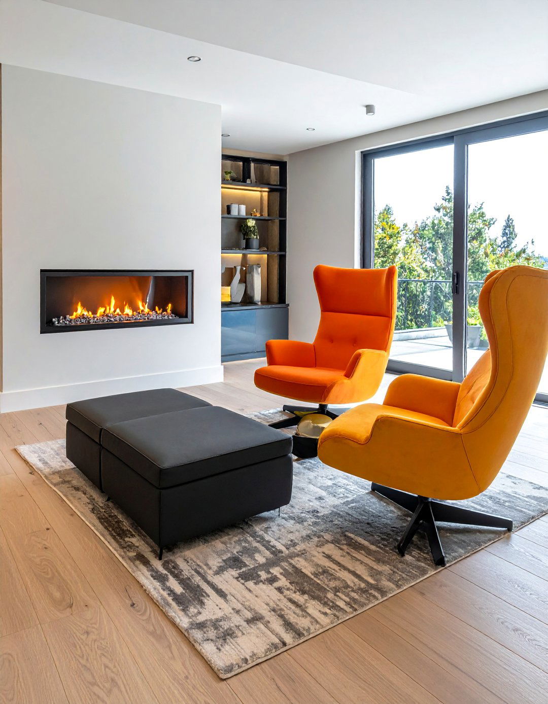 Contemporary Swivel Lounge Sets - 20 Cozy Chairs in Front of Fireplace Ideas for Your Home