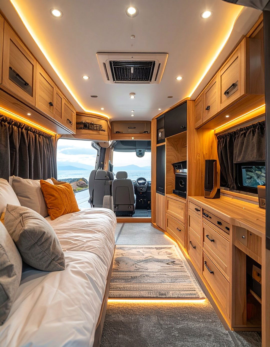 Converted Van Theater - 40 Small Home Theater Ideas for Movie Nights