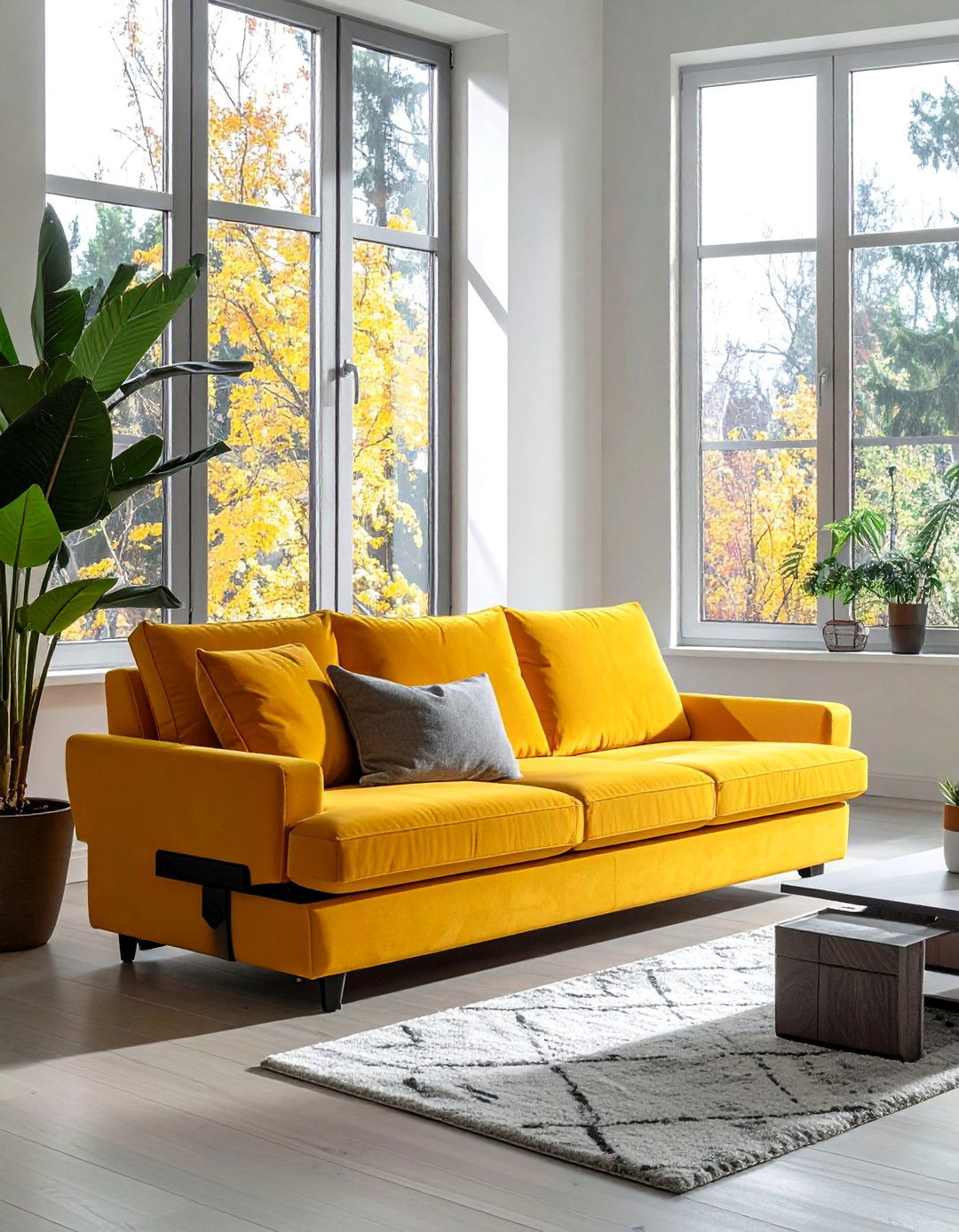 Convertible Sofa for Flexible Window Spaces - 20 Couch in Front of Window Ideas for Bright Spaces