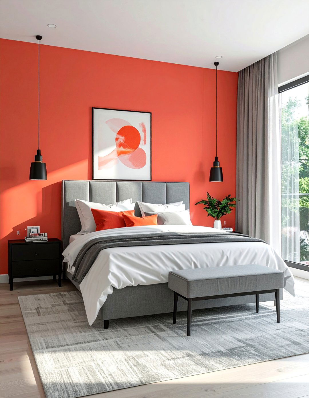 Coral Bedroom Accent Wall - 25 Coral Bedroom Ideas for a Fresh and Vibrant Look