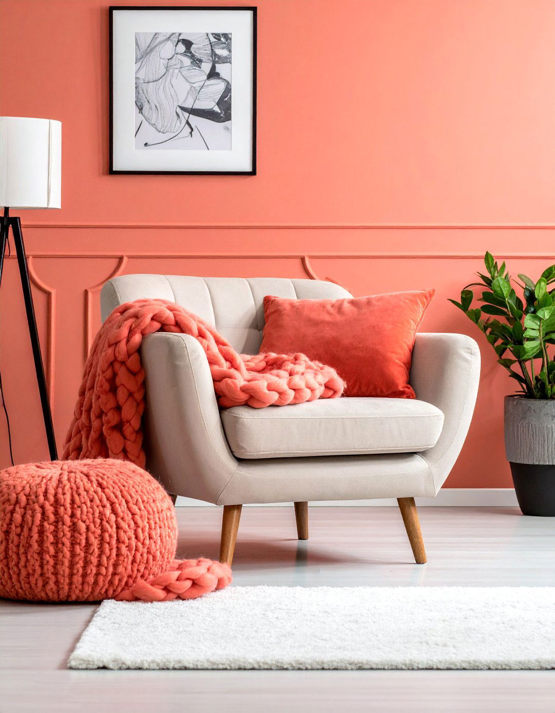 Coral Throw Pillows and Blankets - 25 Coral Bedroom Ideas for a Fresh and Vibrant Look