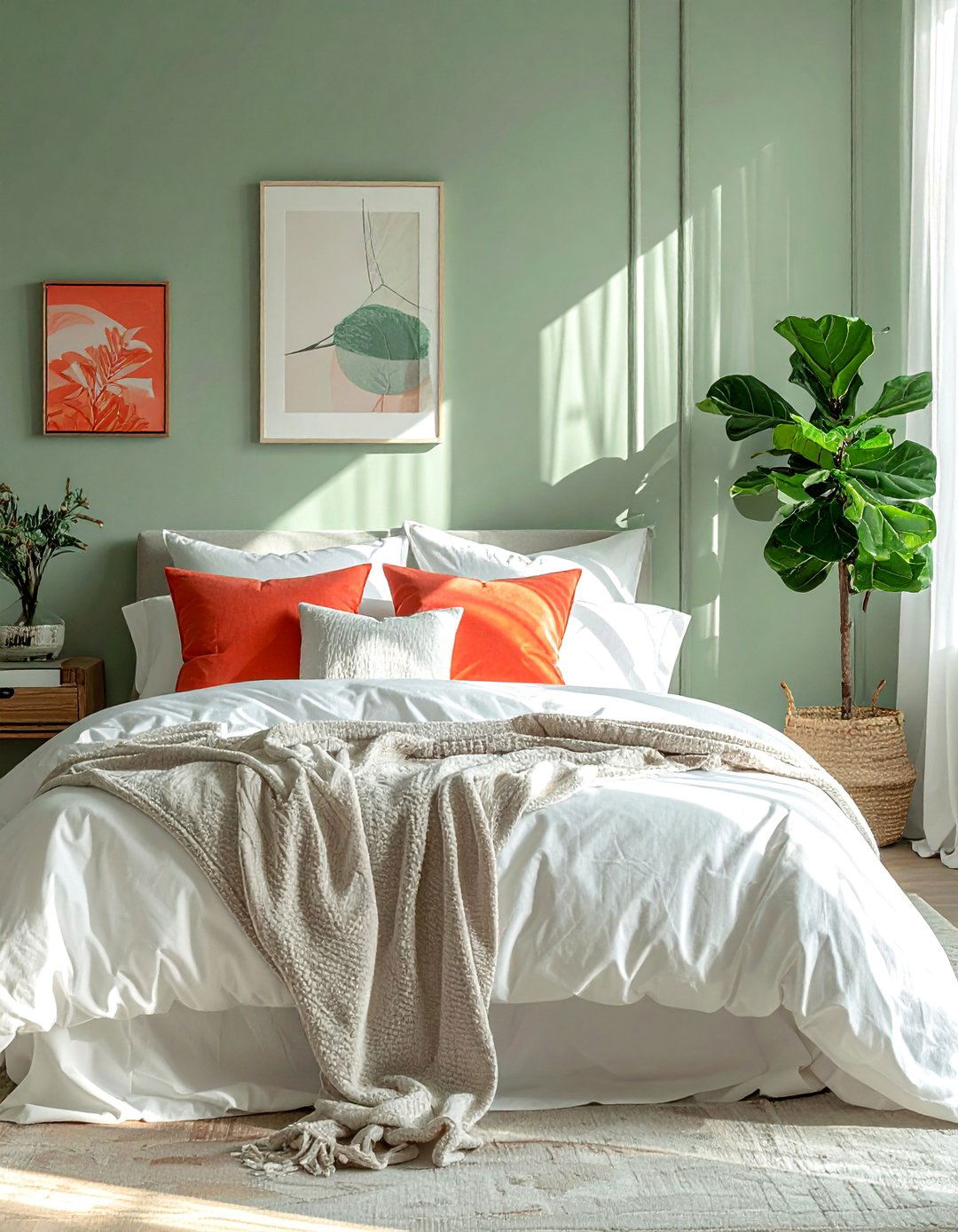 Coral and Green Bedroom Palette - 25 Coral Bedroom Ideas for a Fresh and Vibrant Look