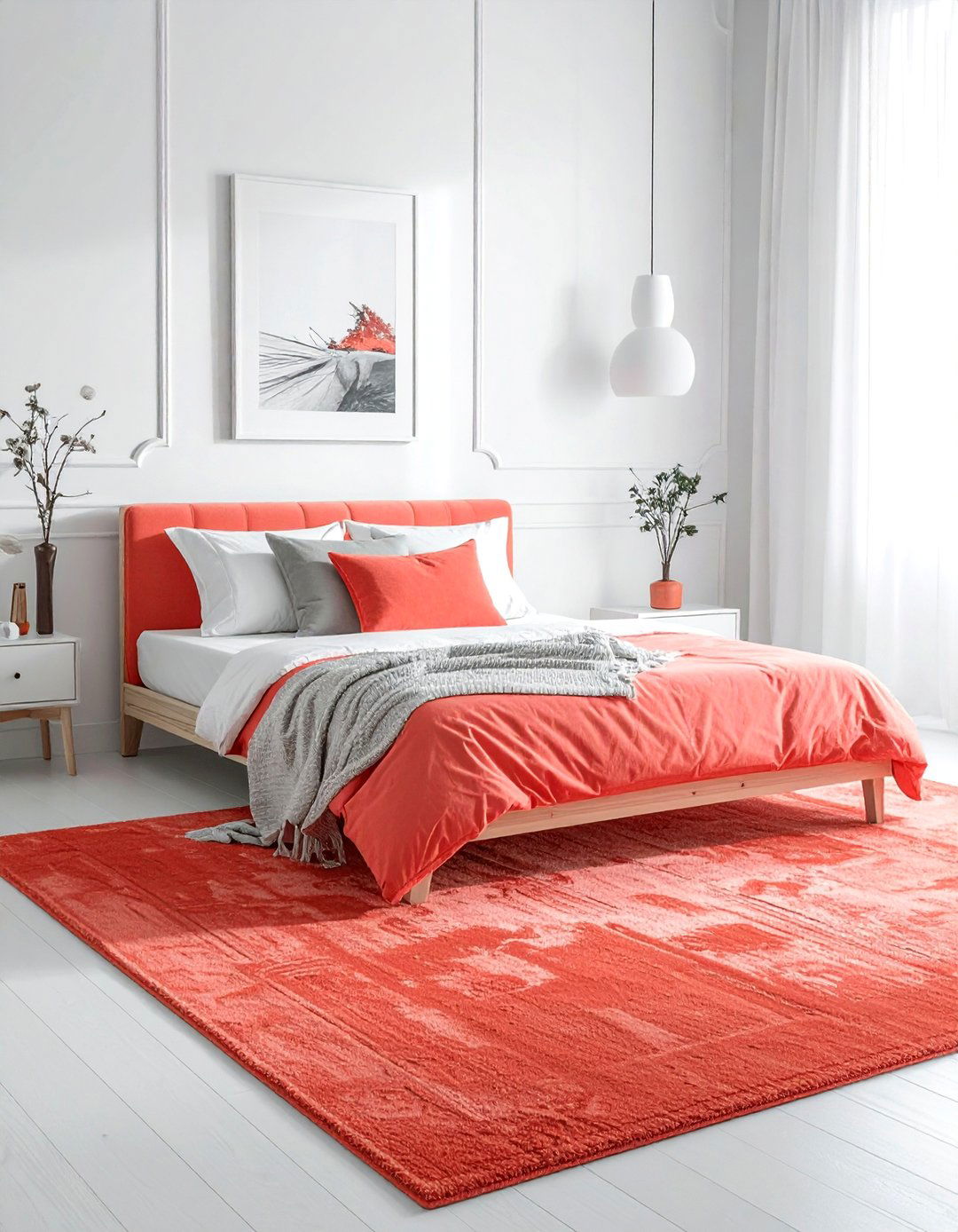 Coral and White Bedroom - 25 Coral Bedroom Ideas for a Fresh and Vibrant Look