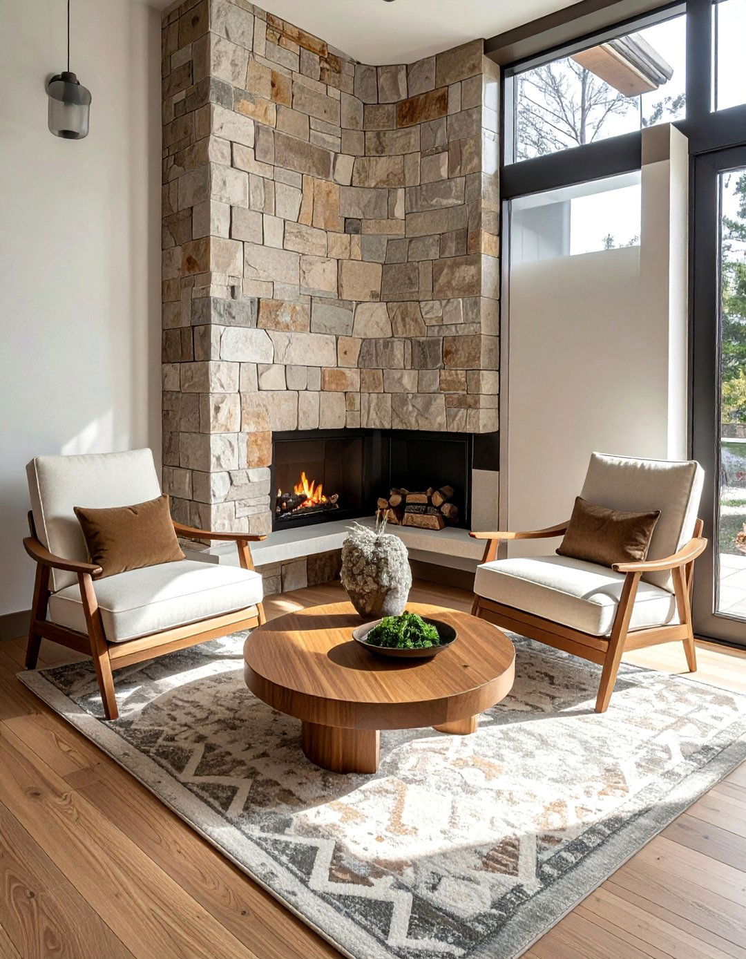 Corner Fireplace Angled Seating - 20 Cozy Chairs in Front of Fireplace Ideas for Your Home