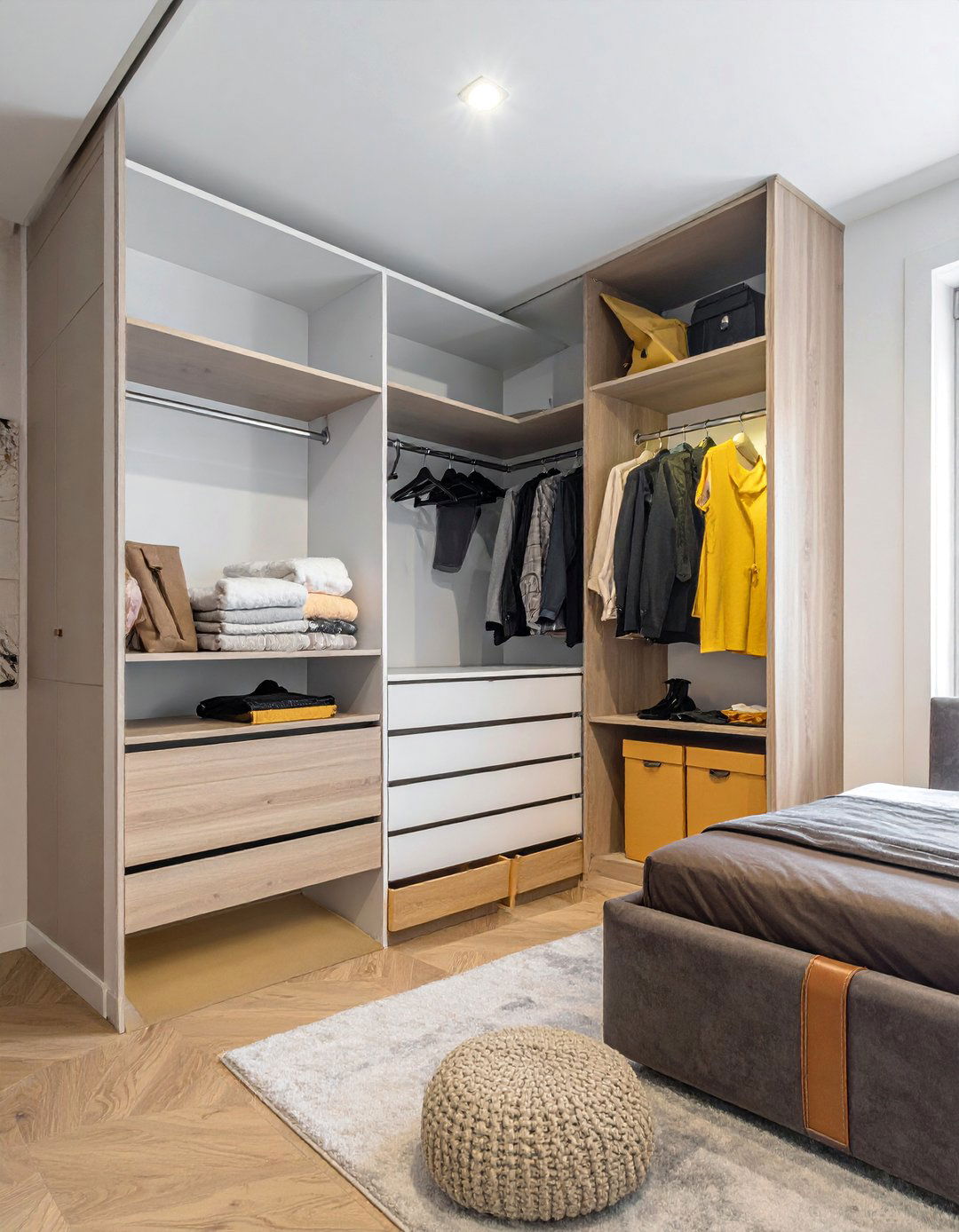 Corner Maximization Design - 30 Open Closet Ideas for a Modern Wardrobe