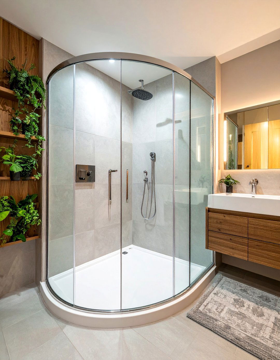 Corner Shower Enclosure for a Small Ensuite Design - 25 Small Ensuite Design Ideas for Stylish Spaces