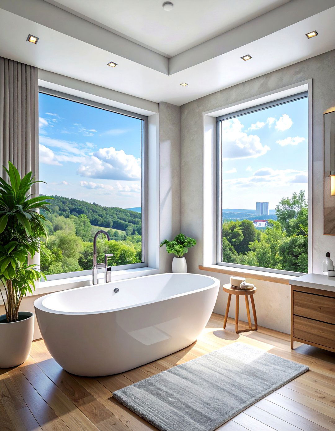 Corner Window Configurations - 20 Windows Above Bathtub Ideas for a Relaxing Bath