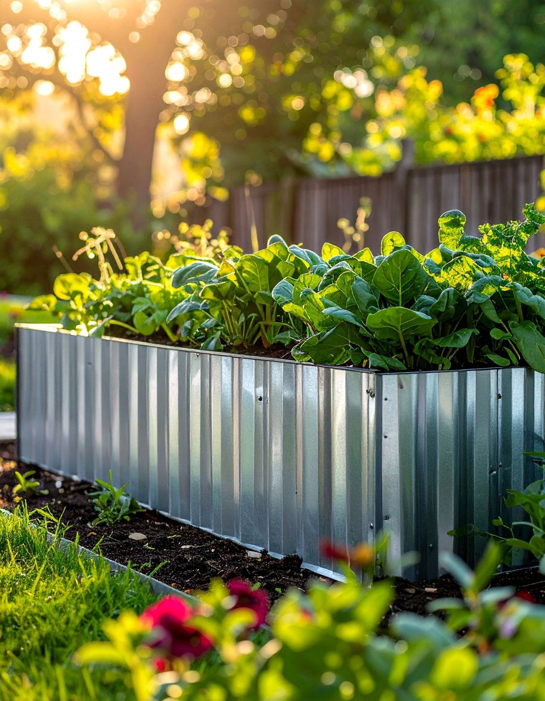 Corrugated Metal Beds - 25 Budget-Friendly Raised Garden Bed Ideas for Your Backyard