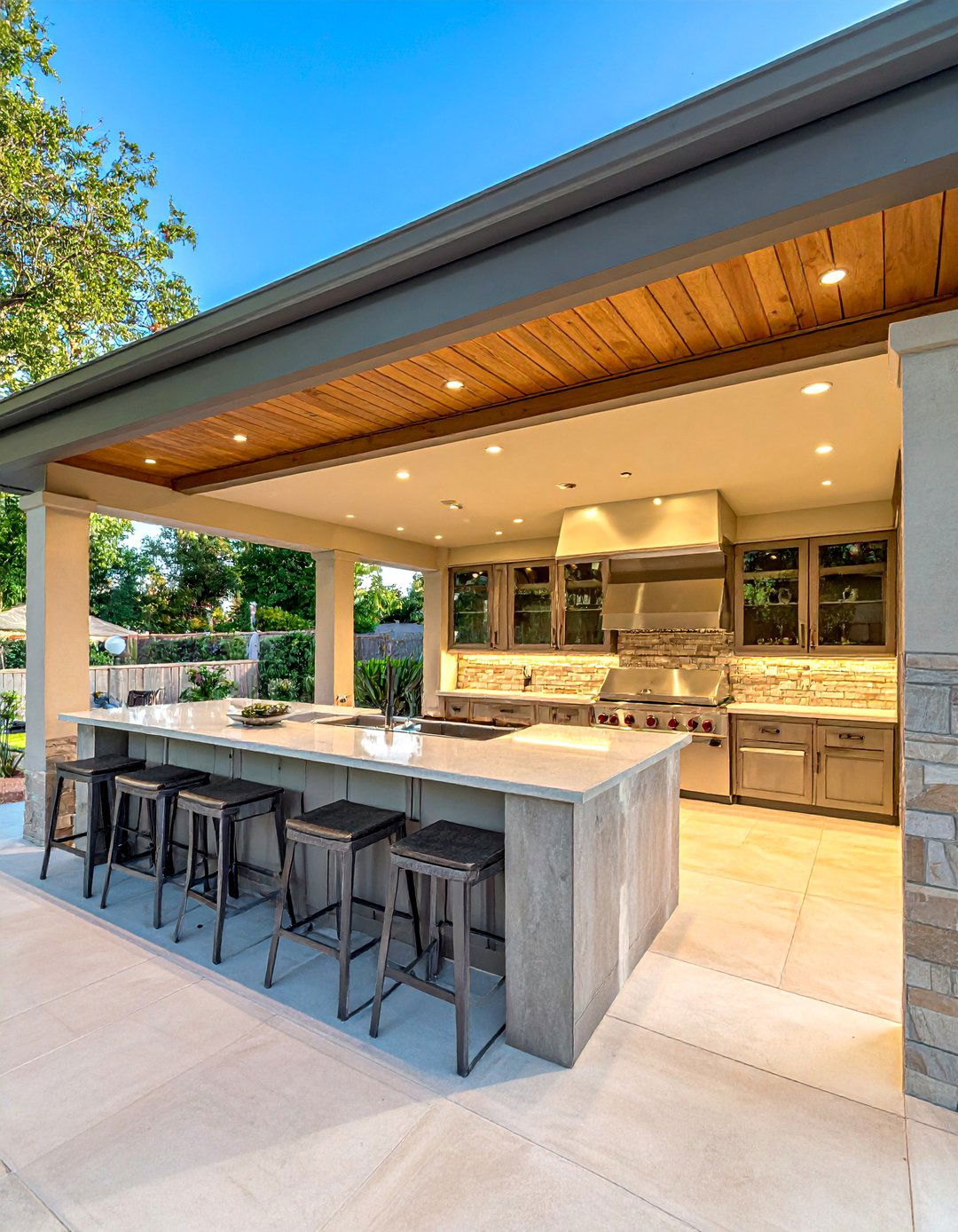 Covered Pavilion Kitchen Spaces - 20 Summer Kitchen Ideas for Outdoor Entertaining