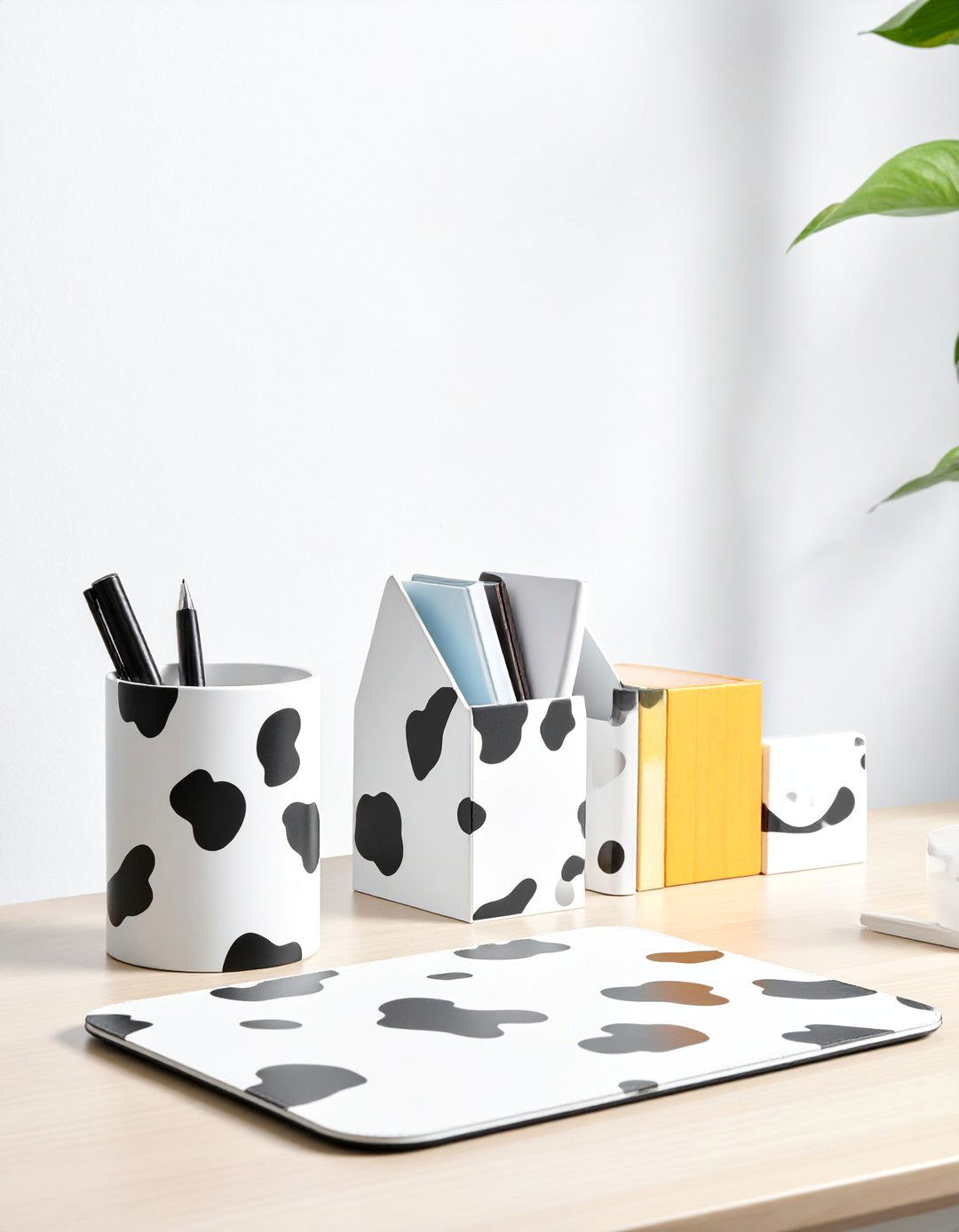 Cow Print Desk Accessories - 15 Cow Print Room Decor Ideas for a Fun and Unique Space