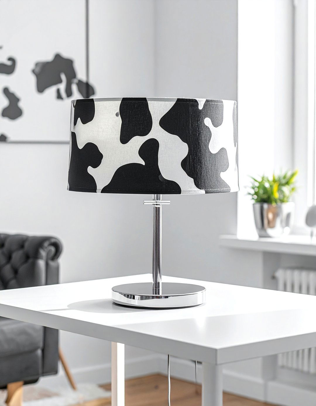 Cow Print Lampshade - 15 Cow Print Room Decor Ideas for a Fun and Unique Space