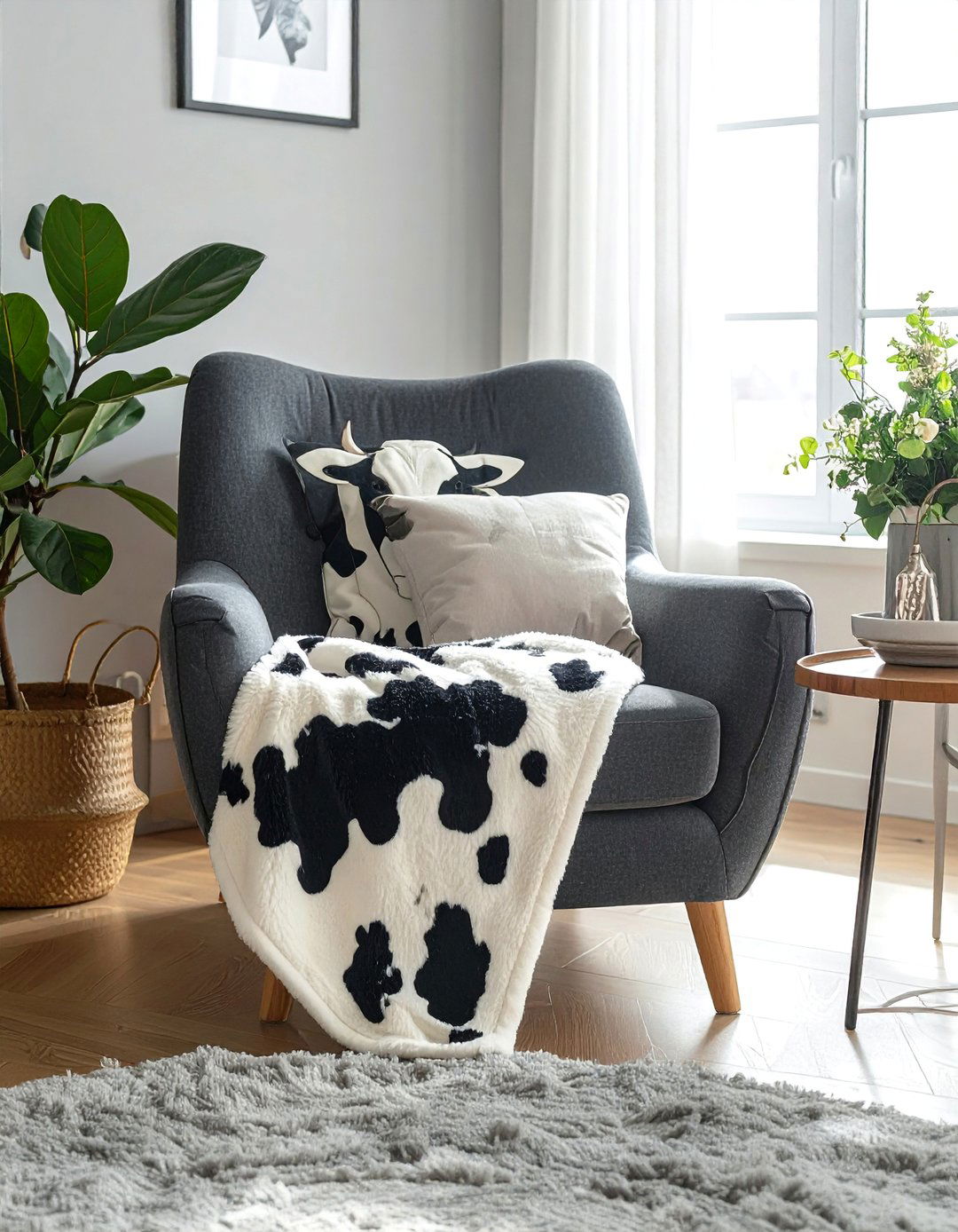 Cow Print Throw Blanket - 15 Cow Print Room Decor Ideas for a Fun and Unique Space