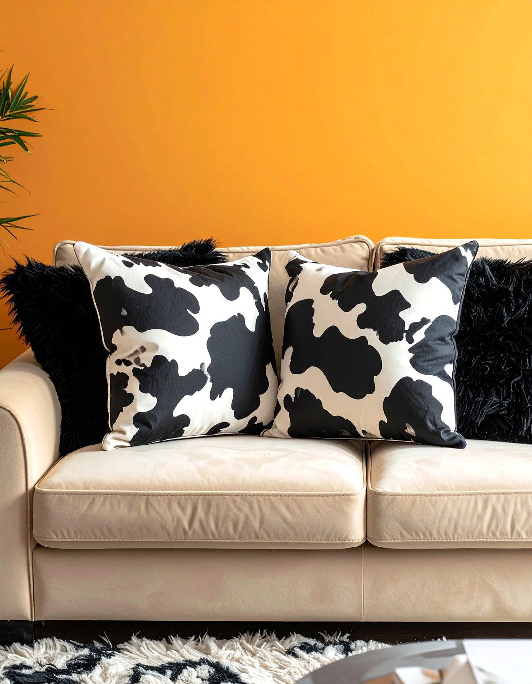 Cow Print Throw Pillows - 15 Cow Print Room Decor Ideas for a Fun and Unique Space