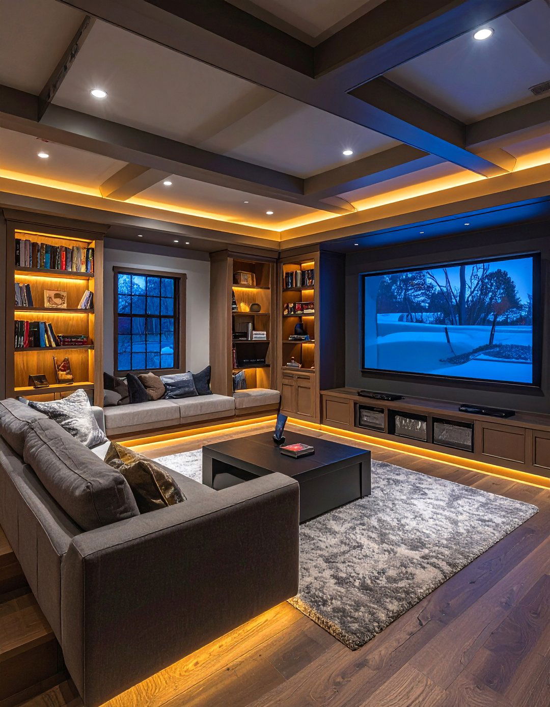 Cozy Reading Theater - 25 Basement Home Theater Ideas for Movie Nights
