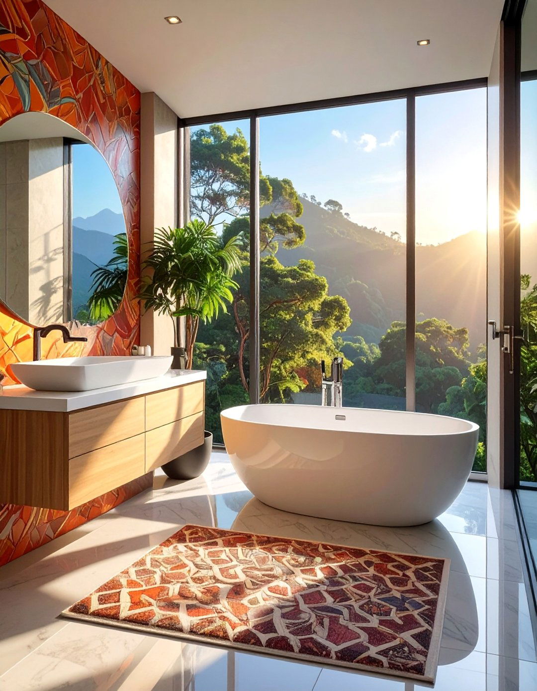 Custom Glass Etching - 30 Bathroom Window Treatment Ideas for Privacy