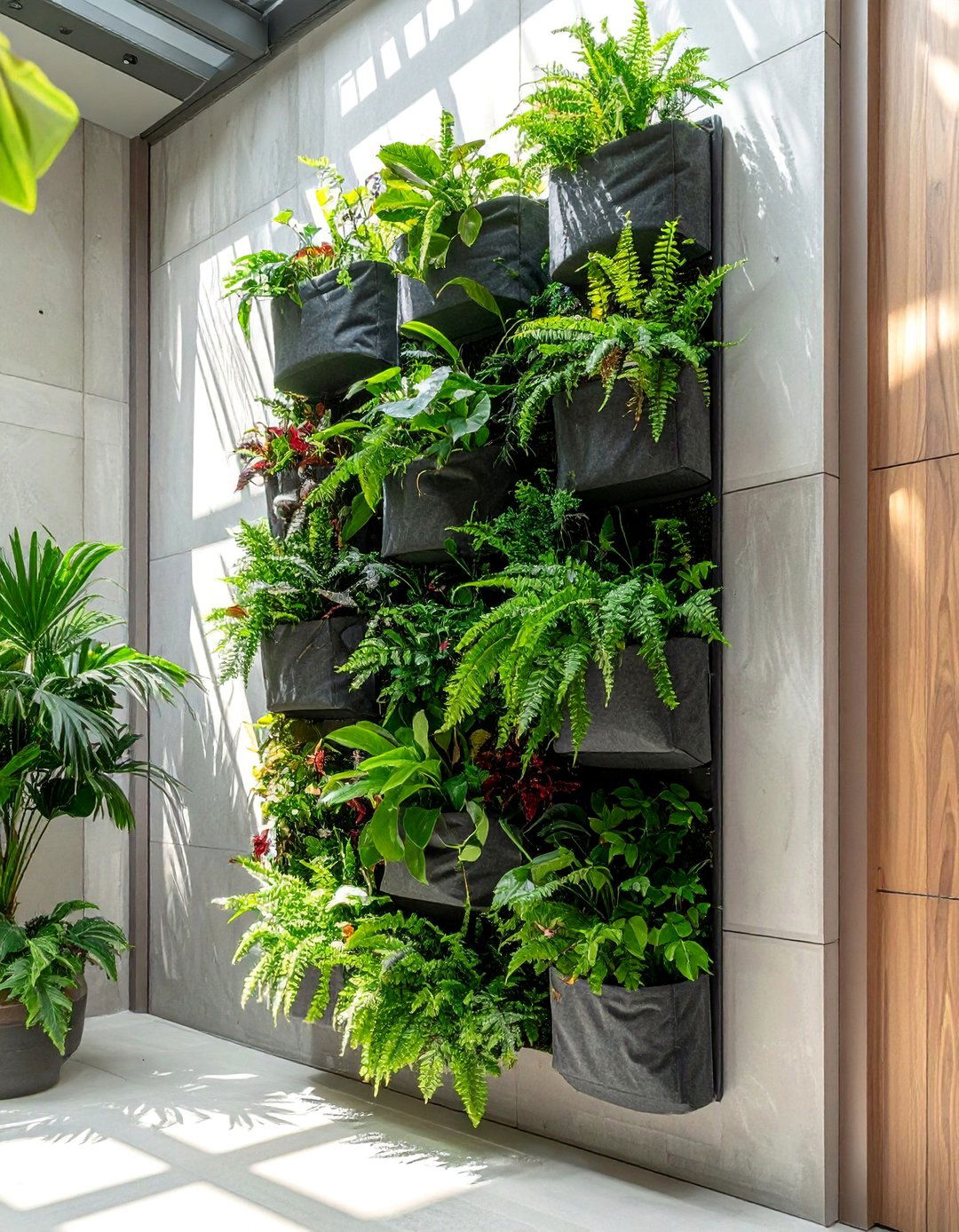 DIY Vertical Garden with Woolly Pockets - 40 Vertical Garden Ideas for Small Spaces