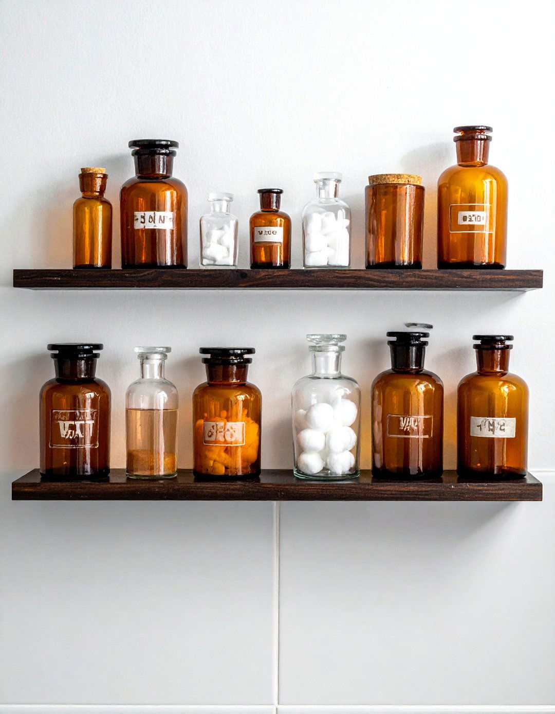 Dark Academia Bathroom with Apothecary Jars - 20 Dark Academia Bathroom Ideas for a Dramatic Look