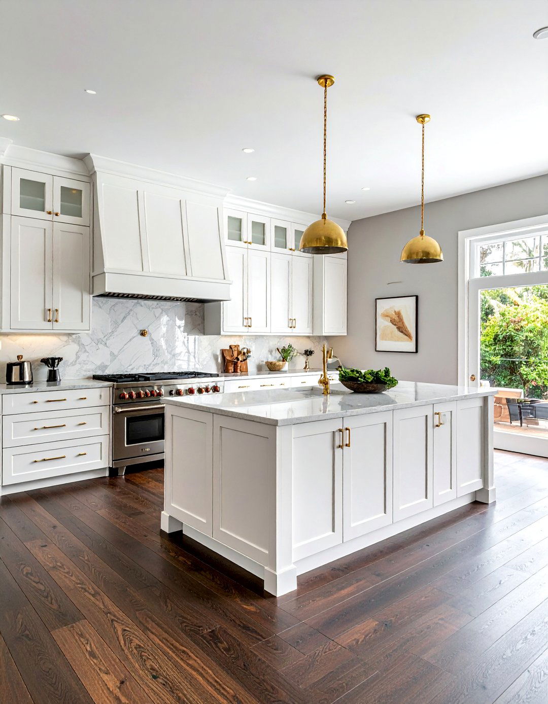 Dark Walnut Wood Floors for a Sophisticated Kitchen - 15 Kitchens With Wood Floors for a Warm and Inviting Look