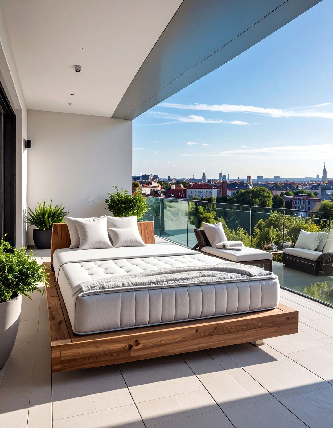 Daybed Balcony Lounging - 25 Balcony Seating Ideas for Small Outdoor Spaces