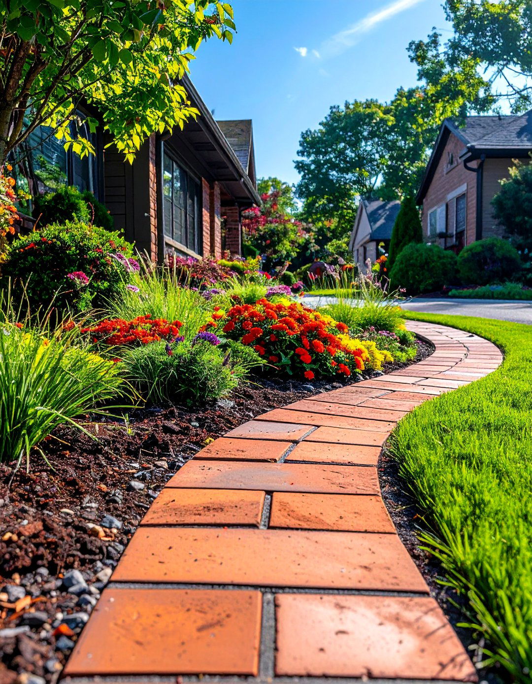 Decorative Brick Paver Borders - 25 Gravel Driveway Edging Ideas for a Polished Finish