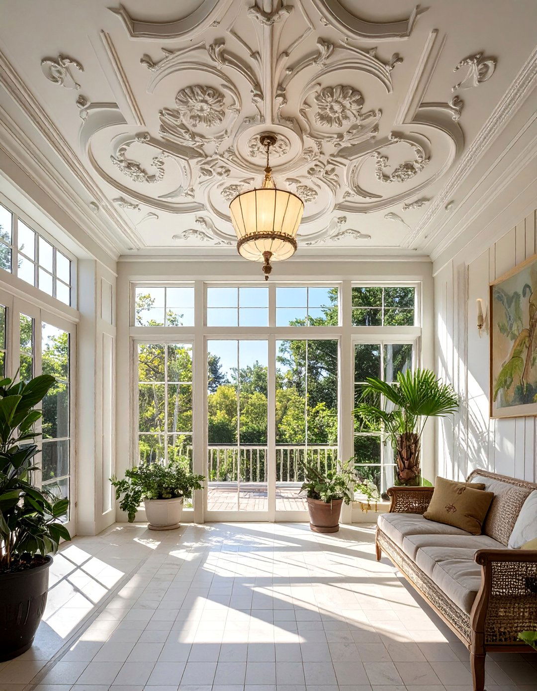 Decorative Plaster Sunroom Ceilings - 20 Sunroom Ceiling Ideas to Elevate Your Indoor-Outdoor Space