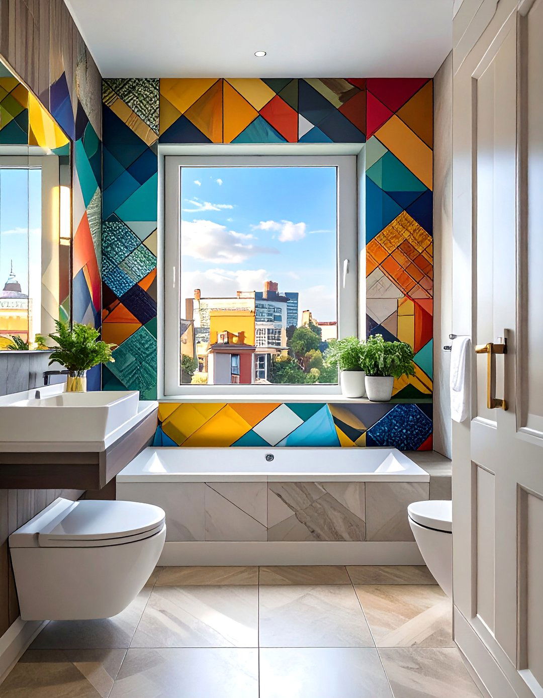 Decorative Window Decals - 30 Bathroom Window Treatment Ideas for Privacy