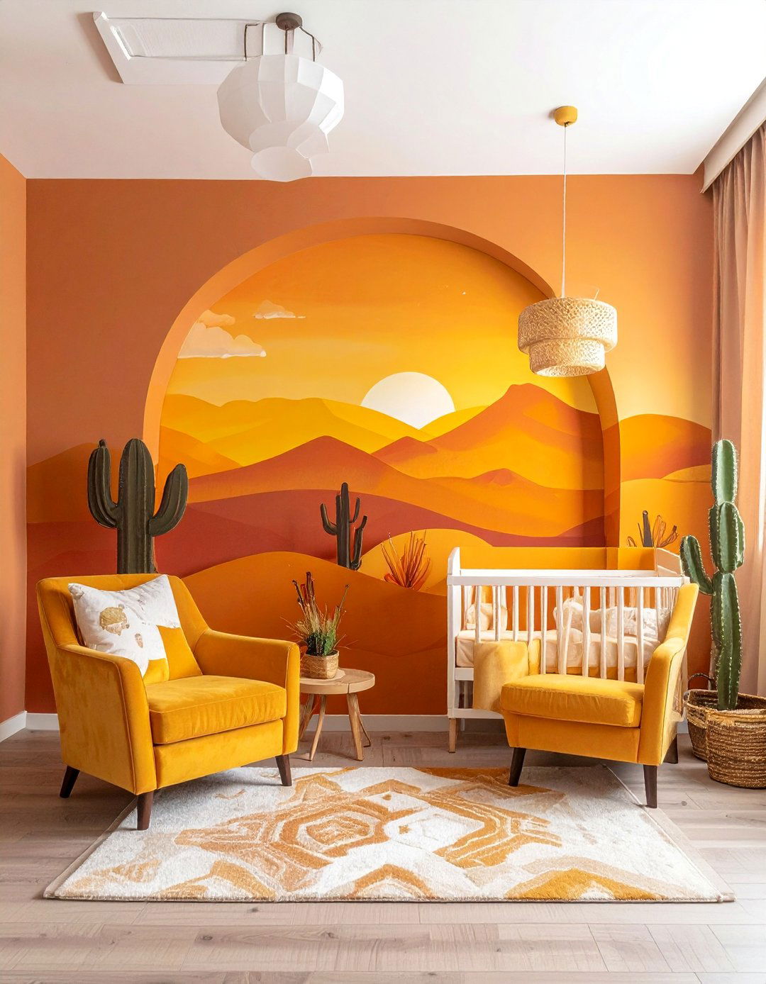 Desert Sunset Landscape - 25 Adorable Twin Nursery Ideas for Your Babies