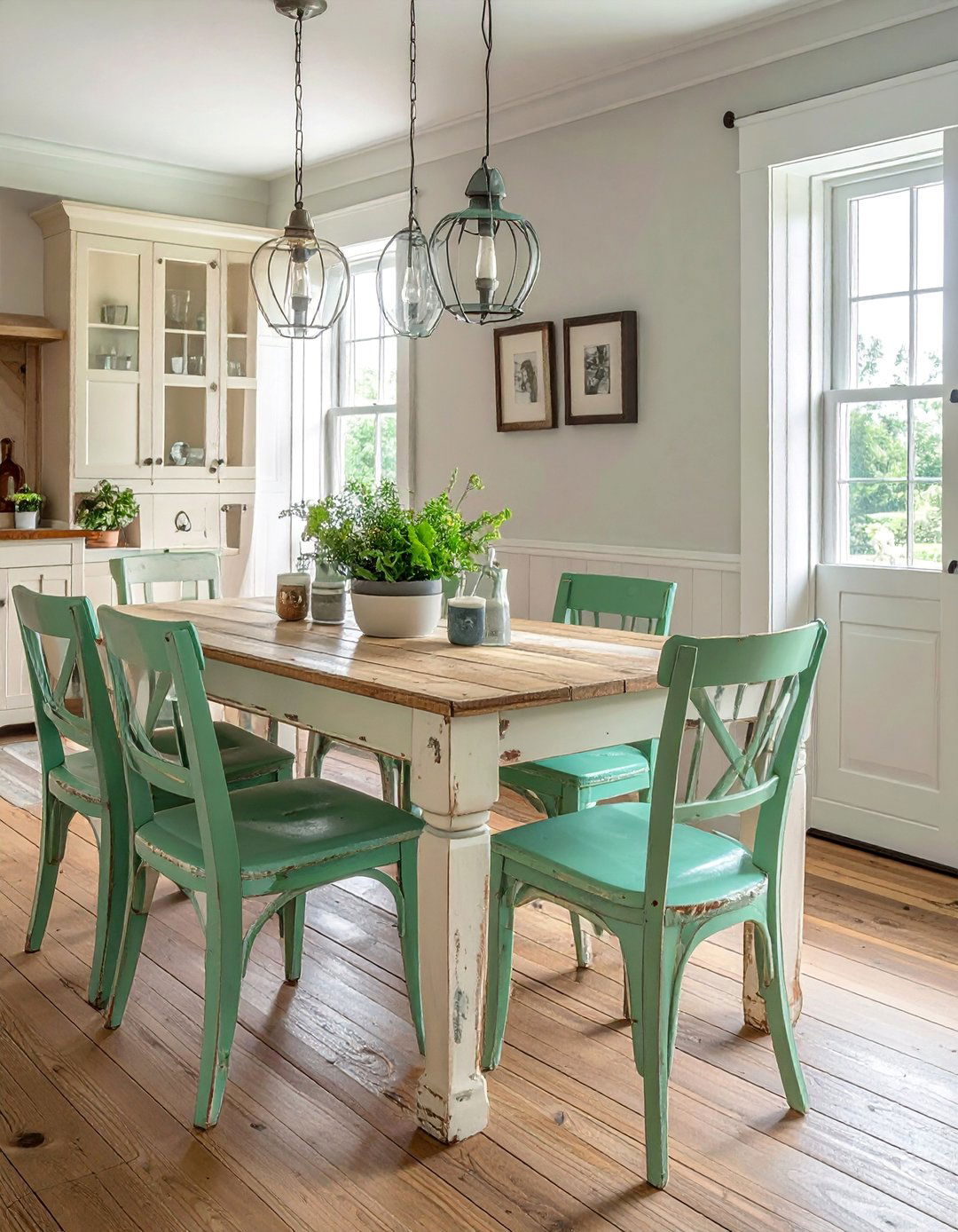 Distressed Paint Furniture Finishes - 30 Cottagecore Dining Room Ideas for a Cozy and Charming Space