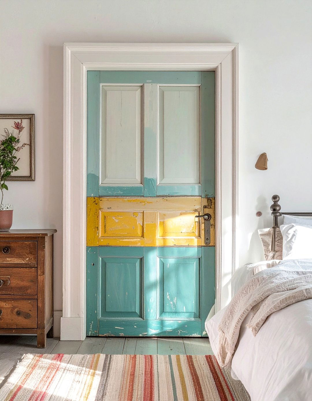 Distressed Paint Techniques - 25 Bedroom Door Decorating Ideas to Add Personality