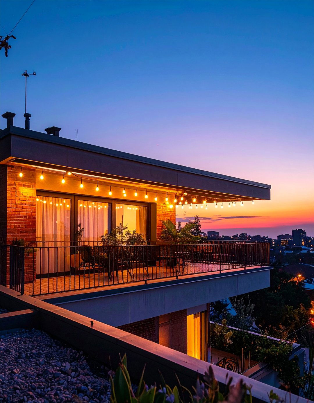 Dormer Balcony with Ambient Lighting - 20 Dormer Balcony Ideas to Maximize Your Space