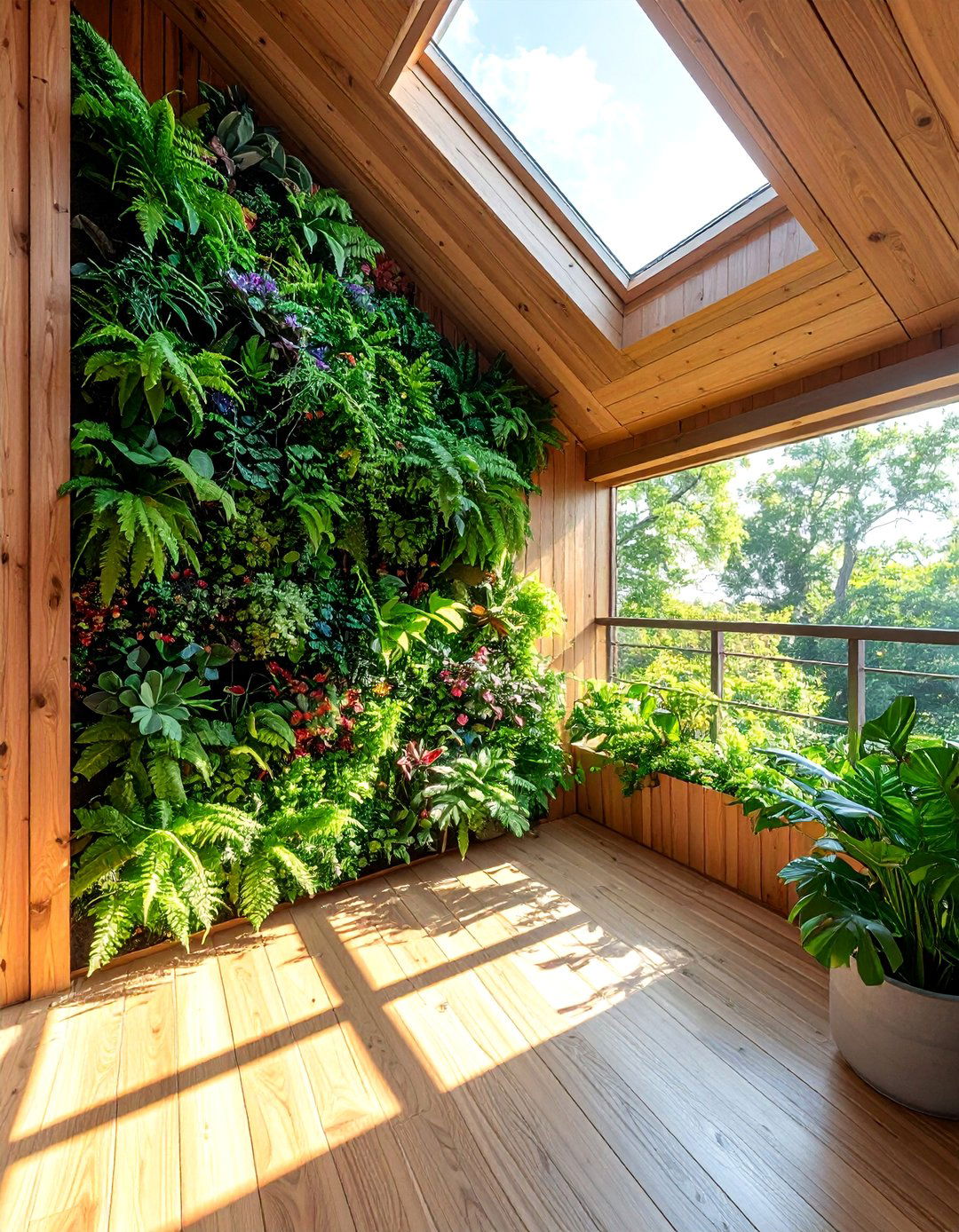 Dormer Balcony with a Living Green Wall - 20 Dormer Balcony Ideas to Maximize Your Space