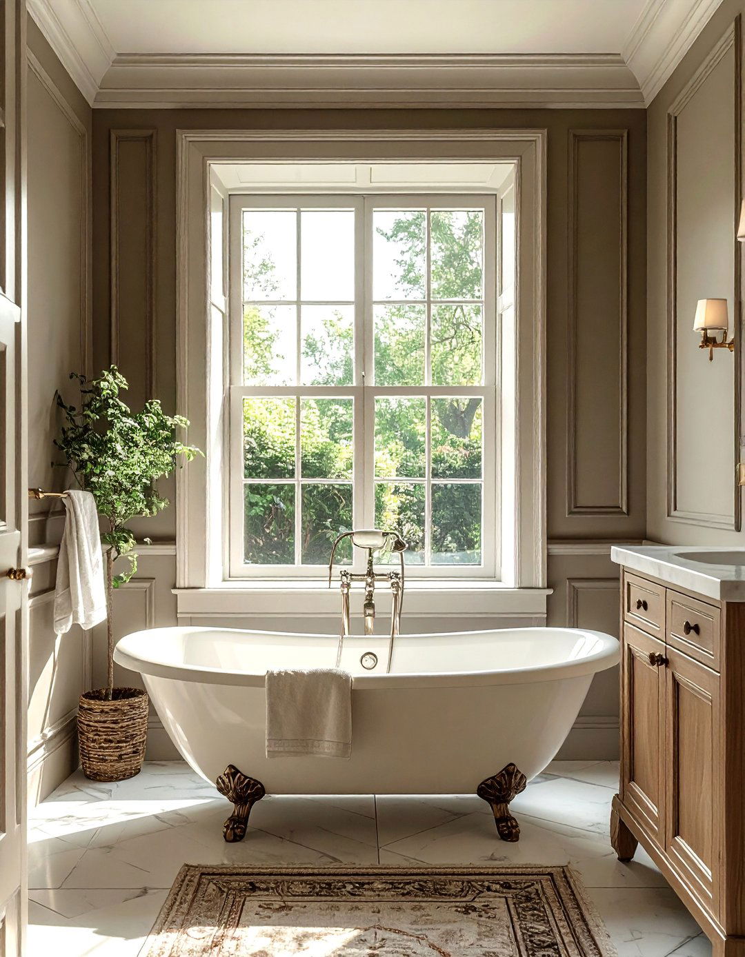 Double Hung Efficiency - 20 Windows Above Bathtub Ideas for a Relaxing Bath
