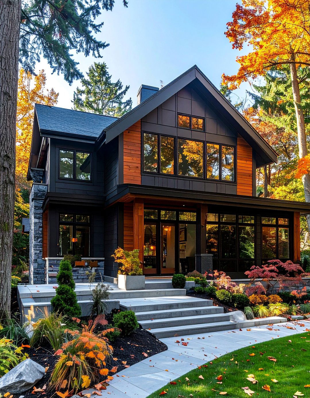 Dramatic Charcoal Gray House Siding Colors - 25 House Siding Colors to Transform Your Home's Exterior