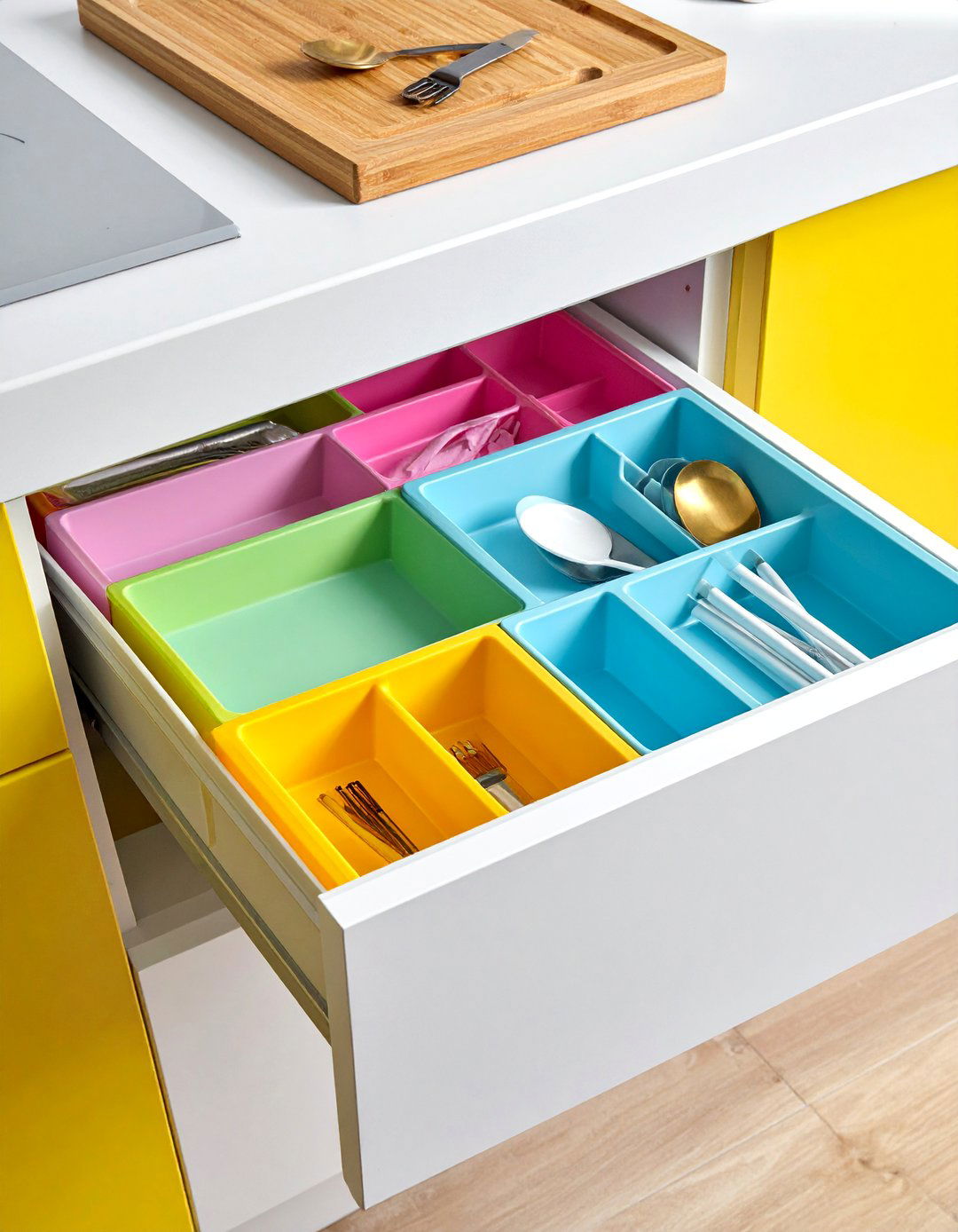 Drawer Divider Systems - 40 Small Kitchen Storage Ideas to Maximize Your Space