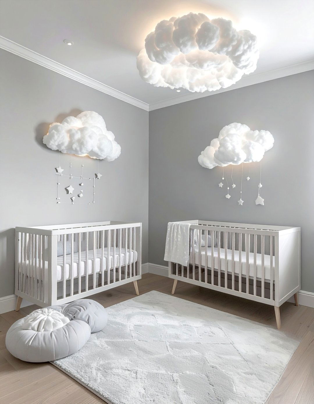 Dreamy Cloud Theme - 25 Adorable Twin Nursery Ideas for Your Babies