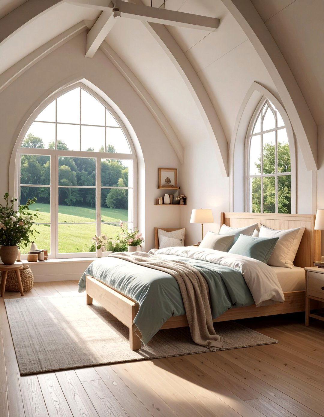 Drop Arch Windows for Cozy Cottage Bedrooms - 30 Arch Window Design Ideas for Elegant Home Interiors