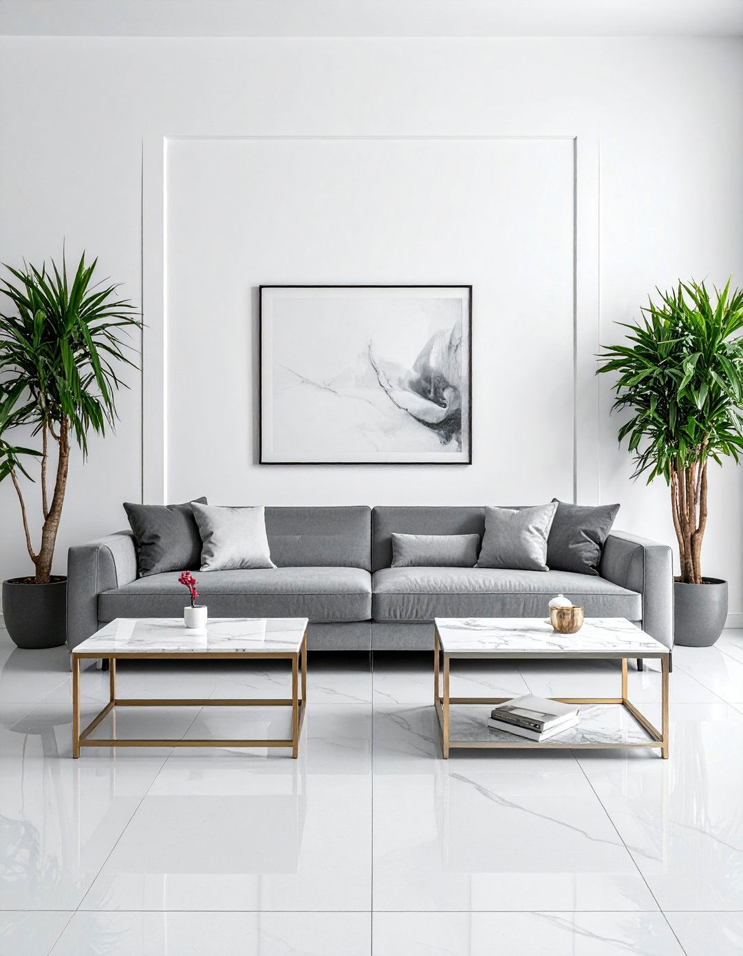 Dual Coffee Tables for a Modern Symmetrical Look - 15 Elegant Symmetrical Living Room Ideas for Balance