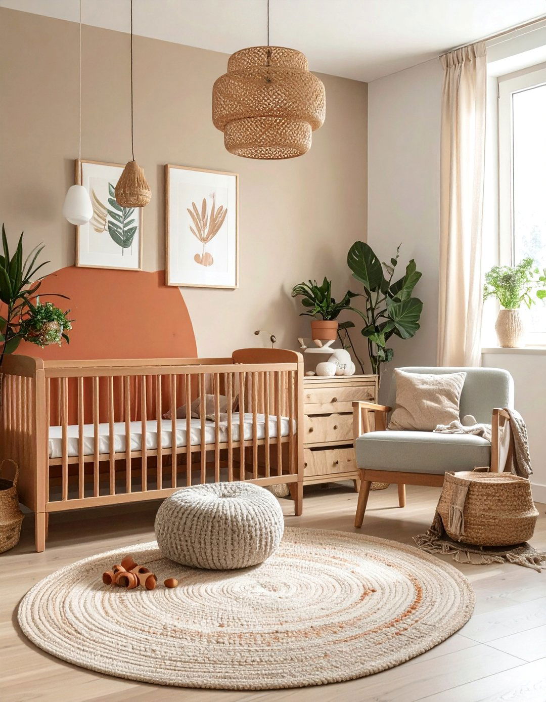 Earthy Natural Tones - 25 Adorable Twin Nursery Ideas for Your Babies
