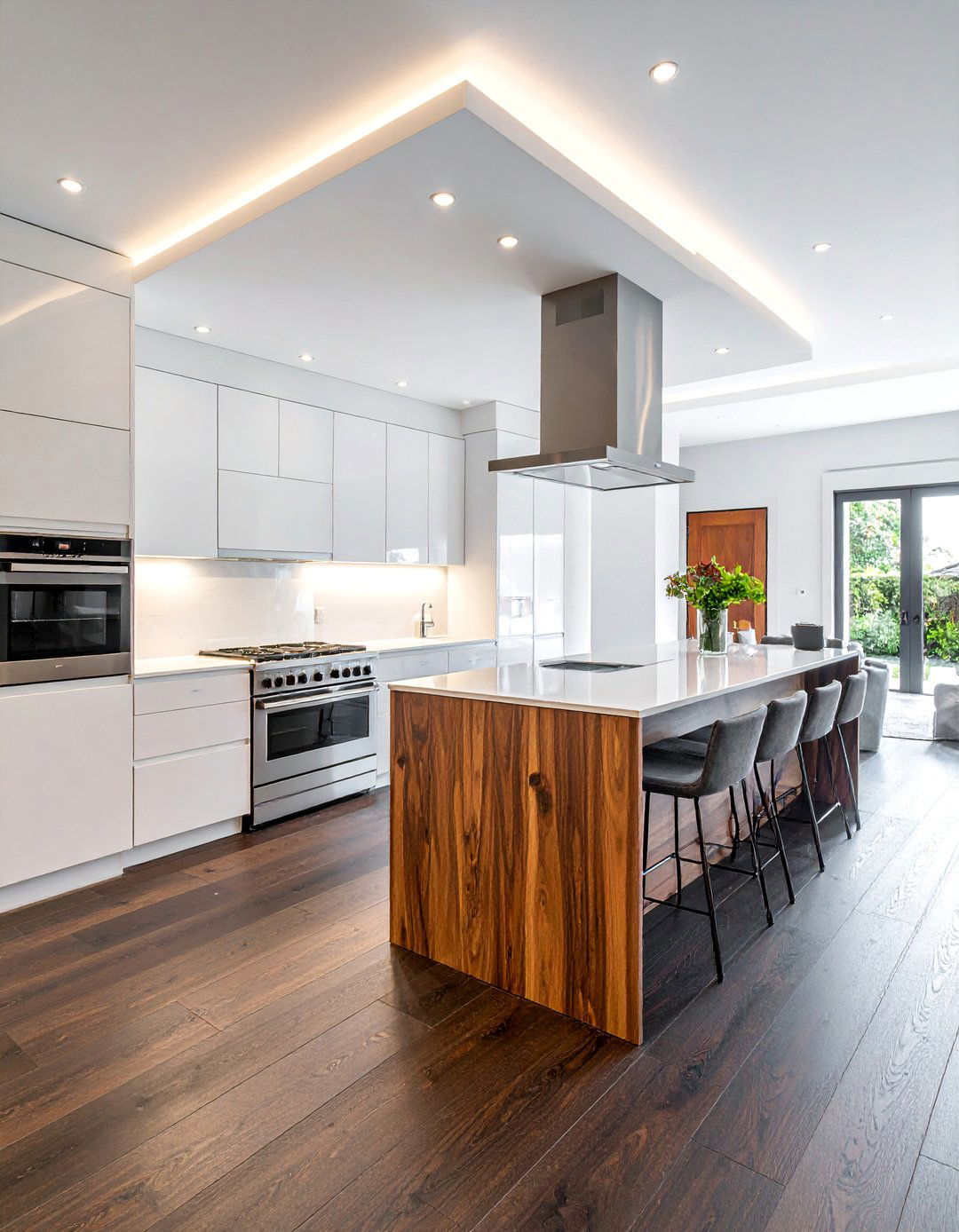 Ebonized Wood Floors for a Bold Modern Kitchen - 15 Kitchens With Wood Floors for a Warm and Inviting Look