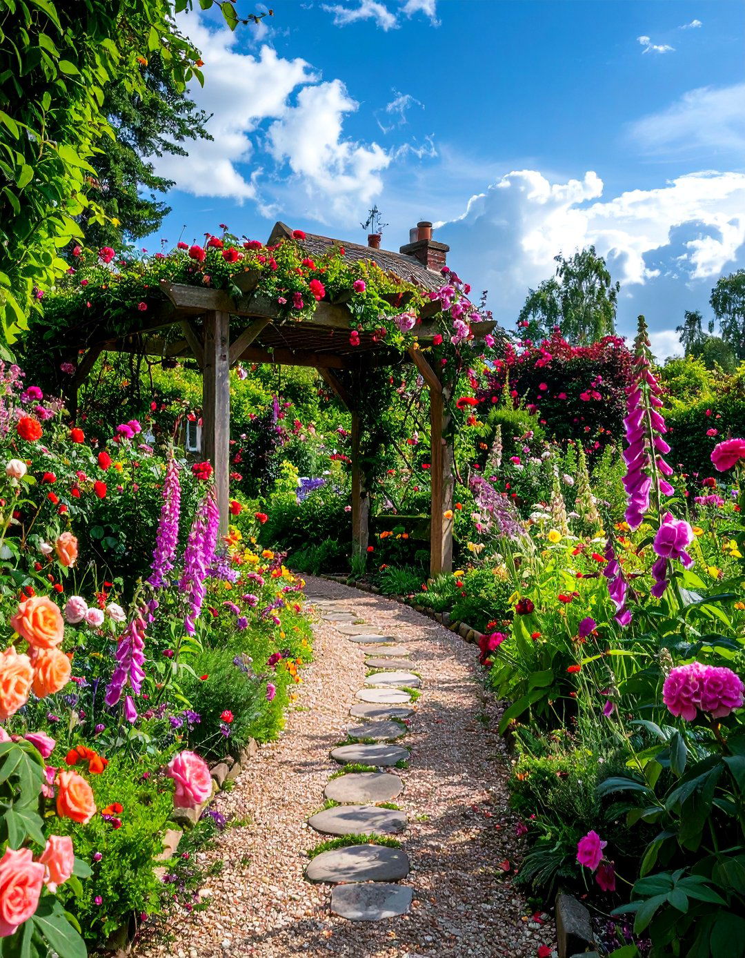 English Cottage Garden Romance - 25 Aesthetic Garden Ideas for a Beautiful Outdoor Space