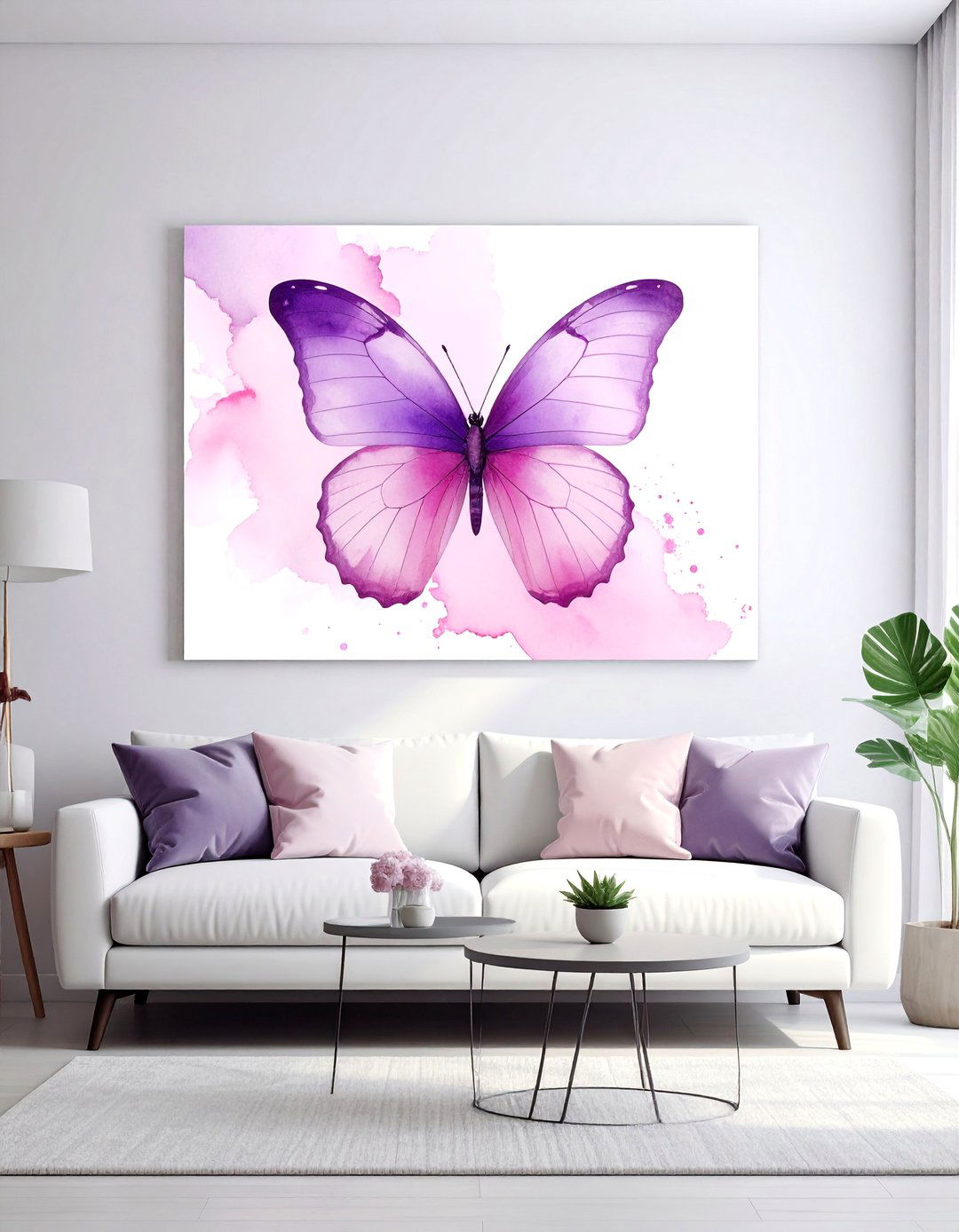 Ethereal Watercolor Butterfly Wall Decor - 15 Butterfly-themed Room Ideas for a Whimsical Space