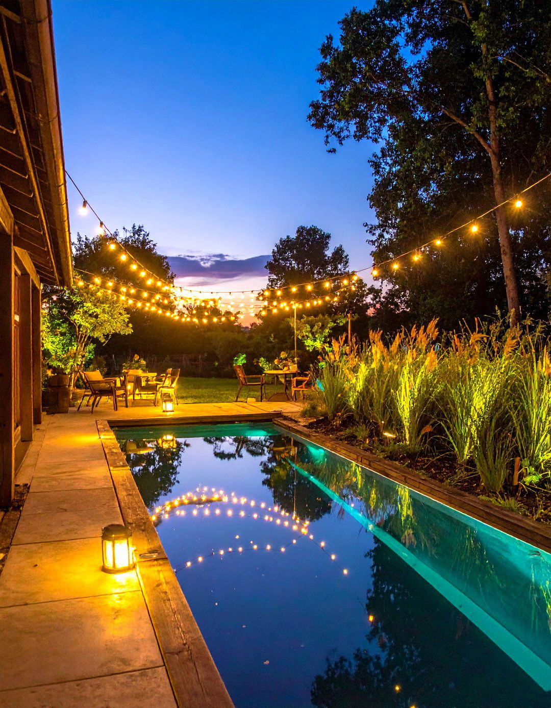Evening Entertainment and Lighting Design - 15 Farm Pond Ideas to Enhance Your Rural Landscape