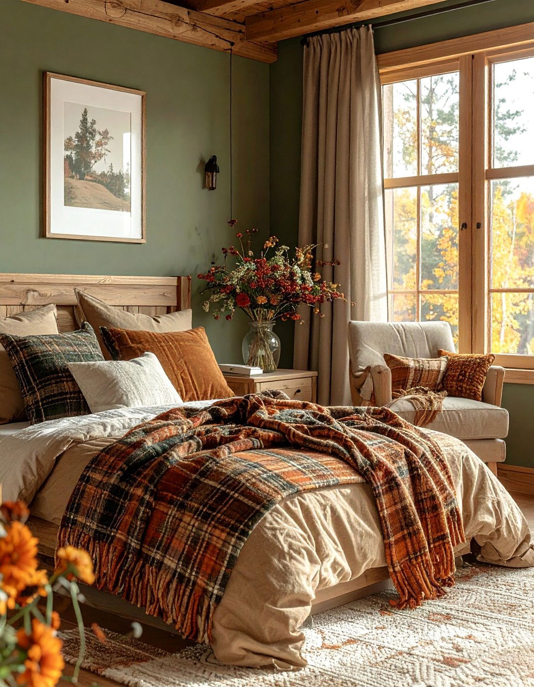 Evermore Plaid Cabin Bedroom - 20 Taylor Swift Themed Bedroom Decor Ideas for Fans