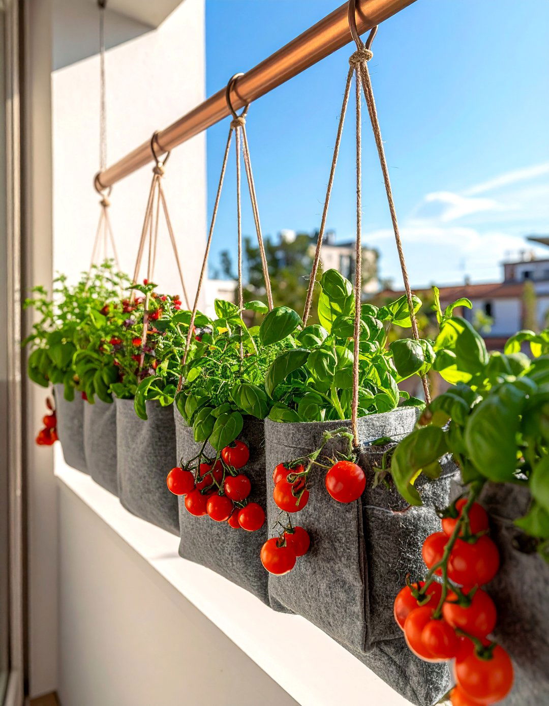 Fabric Hanging Basket Vertical Garden - 40 Vertical Garden Ideas for Small Spaces