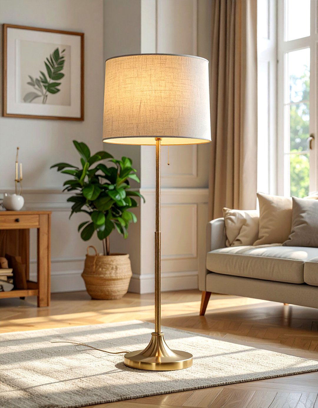 Fabric Shade Floor Combinations - 25 Living Room Floor Lamp Ideas for Stylish Spaces
