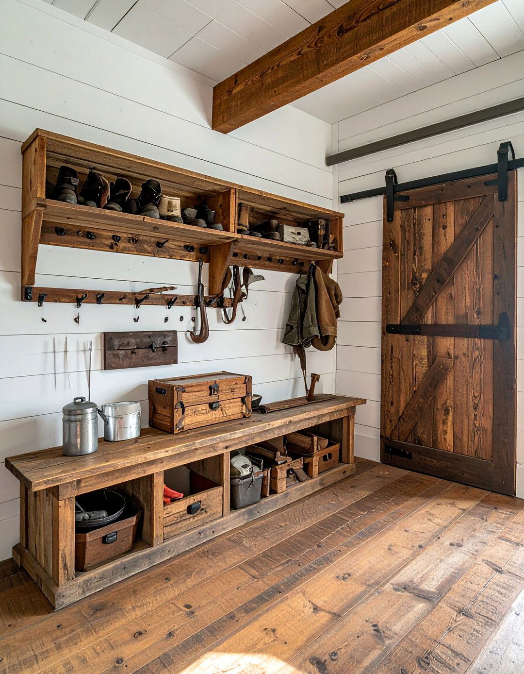 Farmhouse Hunting Storage - 25 Hunting Room Ideas for the Ultimate Sportsman's Retreat