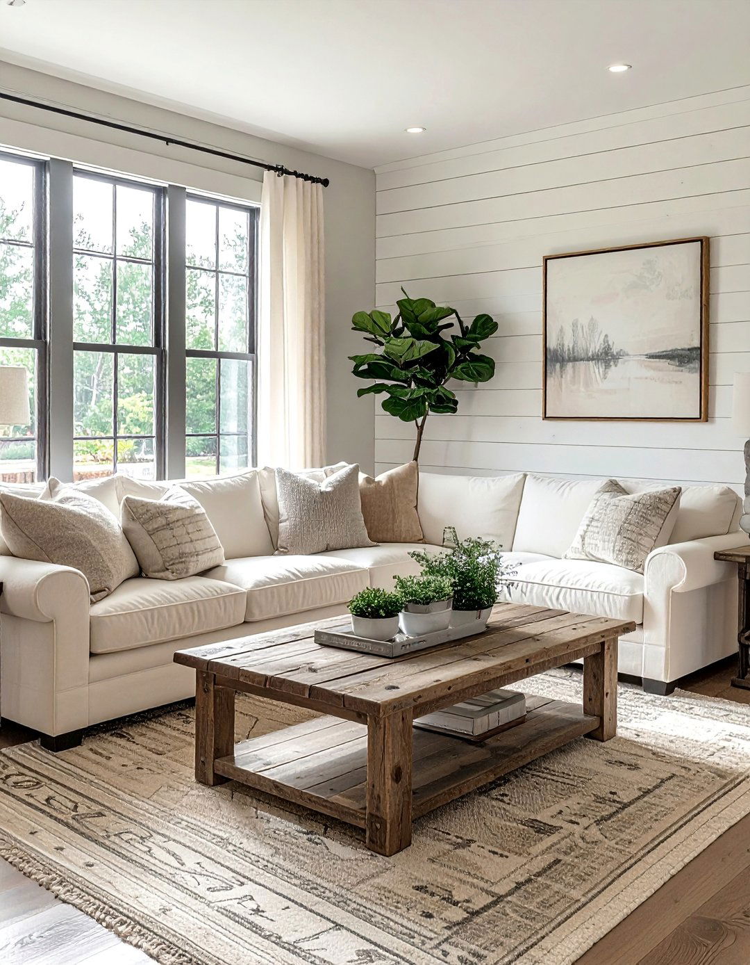 Farmhouse Style Cream Couch Living Room - 20 Cream Couch Living Room Ideas for a Cozy Space